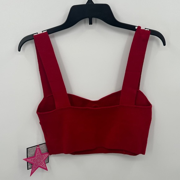 On 12th Women's Crop Embellished Top in Red Size Medium - Picture 2 of 3